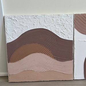 Mini textured painting for nursery room